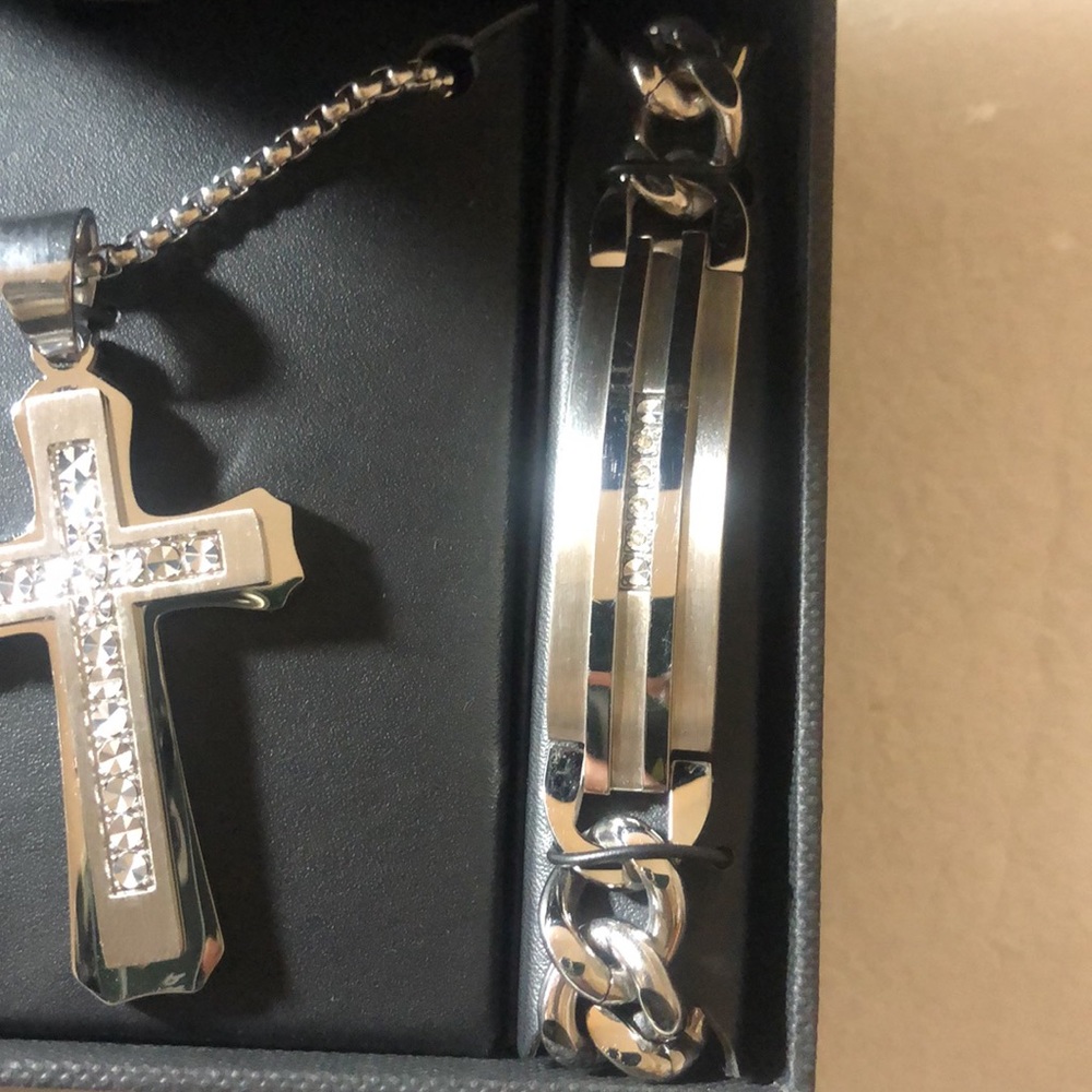 American exchange premium Diamond -men’s bracelet & Necklace - Picture 10 of 15